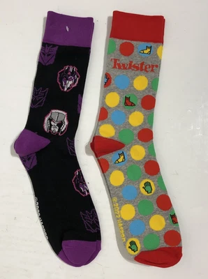 SWAG - Transformers + Twister 2 Pair Men’s Size 6-10 Socks - New - Unisex - Image 1 of 4