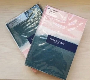 💜WEBBARS Cotton Sateen EUROPEAN Pillowcase Pair Marine by SHERIDAN RRP $120💜 - Picture 1 of 4