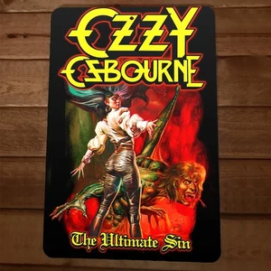 Letrero de pared de metal Ozzy Osbourne 8x12 The Ultimate Sin - Imagen 1 de 1