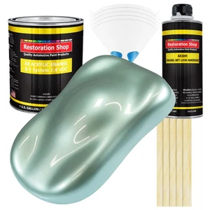 Restoration Shop Frost Green Metallic Acrylic Enamel Gallon Kit, Auto Paint - Picture 1 of 5
