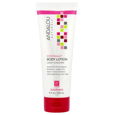 Andalou Naturals Loción Corporal Calmante 1000 Rosas 8 fl oz 236 ml Libre de Crueldad, Foto 1 de 2