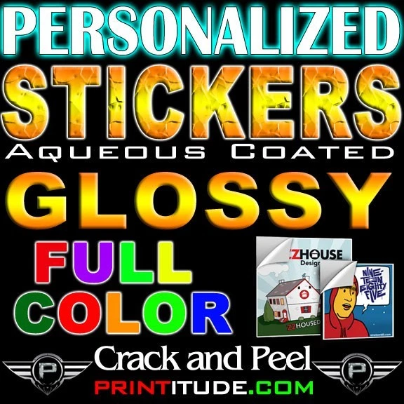1000 FULL COLOR 2X4 Stickers, 100lb Glossy Aqueous Coating 2"X4" STICKERS - Image 1 of 1