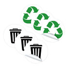  3 Sets Recycling Stickers for Trash Can Garbage Classification Label