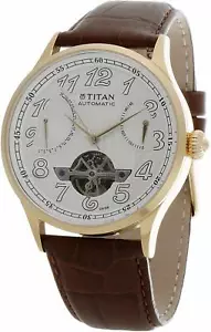 Titan Automatic Analog White Men's Watch 9367YL01 Case 44mm - Picture 1 of 4
