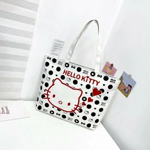 Hello Kitty Tote Bag Grocery Shopping Bag Gym Bag with Zipper New - Picture 1 of 9