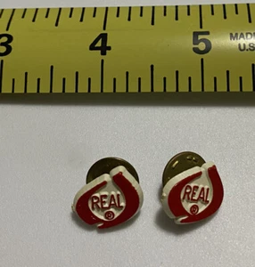 Vtg Real Dairy 2 Pin LOT Advertising - Picture 1 of 2