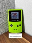 Nintendo Game Boy Color Handheld Kiwi Green  CGB-001 (Backlight upgrade) *read*