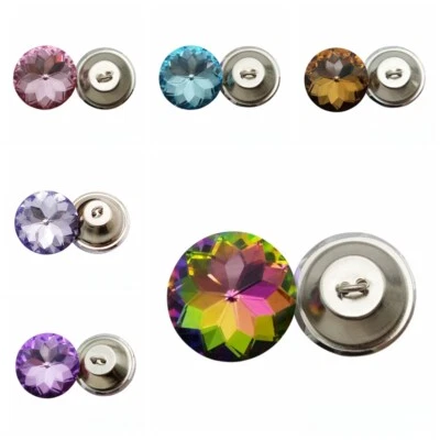 10x Glitter Glass Crystal Buttons Sewing Button Decor for Upholstery DIY Shirt - Image 1 of 4
