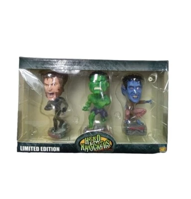 NECA 2003 Wizard World Chicago Head Knocker Paquete de 3 Wolverine Hulk Nightcrawler Foto 1 de 4