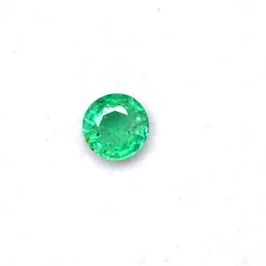 4.25 mm Certified Natural Emerald Round Cut 0.22 CTS Unheated Loose Gemstone - Picture 1 of 6