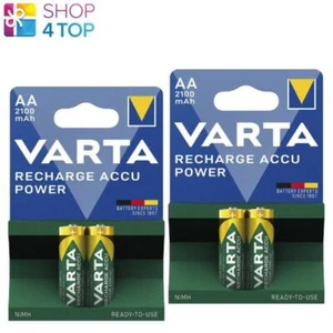 4 Varta Recharge Accu Power AA Batteries LR6 2100mAh NiMH Mignon 2BL 1.2V New - Picture 1 of 1