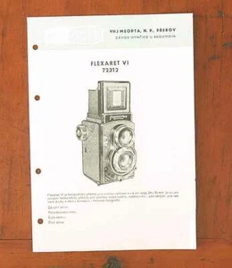 HOJA DE VENTA MEOPTA FLEXARET VI, EN CHECO/25767 - Imagen 1 de 1