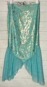 Little Mermaid Adaptive Swim Cover Up Girl XL Blue Silver Teal Ariel Tail Disney - Picture 1 of 14