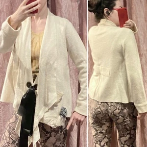 Avant garde lagenlook asymmetrical waterfall cardigan jacket Animale Jacques Ruc - Picture 1 of 6