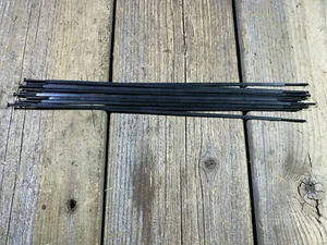 PILLAR 1.8 X 253MM STRAIGHT BLACK SPOKES BLADED - QTY 12 - WHEEL BUILDING - Picture 1 of 1