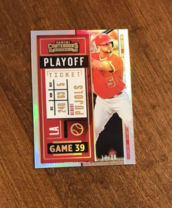 Albert Pujols 2020 Contenders Playoff Ticket #95 Angels St. Louis Cardinals /18