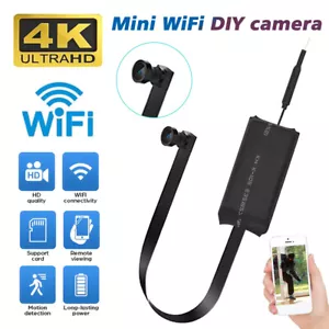 Mini telecamera WiFi 4K HD 1080P fai da te pulsante perno foro sicurezza rilevamento movimento DVR - Foto 1 di 31