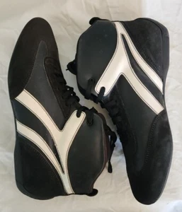 Sparco Scarpa Freeway Pelle Nera Mid Top Kart Racing Boots Size #46 11-11.5 - Picture 1 of 6