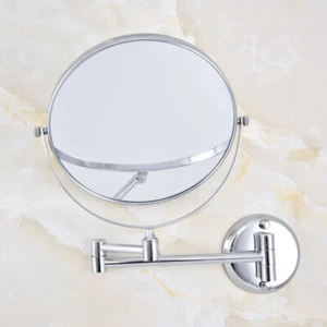 Wall Mounted Makeup Mirror 3X 1X Magnifying Mirror 8 Inch Bathroom Mirror Chrome - Picture 1 of 8