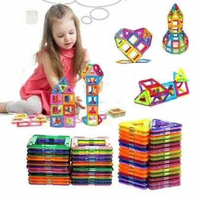 102 Piece Kids Magnetic Blocks Building Toy For Boy Girls Magnet Mini Tiles Kit - Image 1 of 4