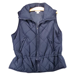 Liz Claiborne Quilted Puffer Vest Womens XL Sleeveless Purple Full Zipper - Picture 1 of 11