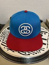 Y2K Stussy SnapBack Hat Blue Red Supreme Off White Palace Skate Streetwear EUC