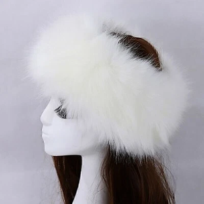 Ladies Soft Fluffy Faux Fur Russian Cossack Womens Warm Winter Hat Headbands Cap - Image 1 of 4