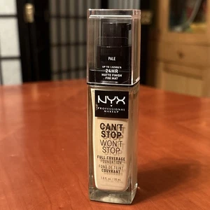 NYX Can’t Stop Won’t Stop Full Coverage Foundation - PALE CSWSF01 - Versiegelt Neu - Bild 1 von 2