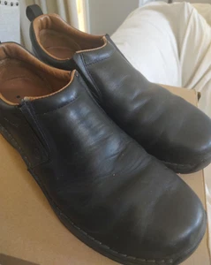 ZAPATOS SIN CORDONES CON PUNTERA DE SEGURIDAD DE CUERO MARRÓN ALA ROJA, TALLA 11.5D - Imagen 1 de 7