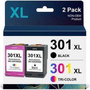 2 Patronen für HP 301 XL Deskjet 1050a 1510 2540 2050a 3050a Envy 4500 4504 5536 - Bild 1 von 11