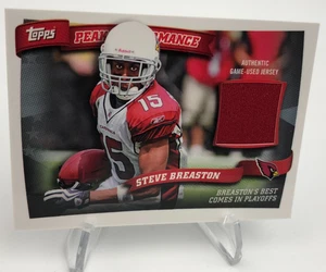 STEVE BREASTON JERSEY Card 2010 Topps PEAK PERFORMANCE Relic MICHIGAN CARDINALS - Picture 1 of 7