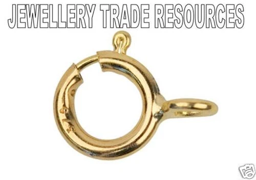 18ct Yellow Gold Bolt Ring Jewellery Clasp 5mm Diameter with closed Jump Ring - Image 1 of 1