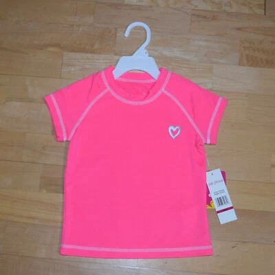 New w Tags! PINK PLATINUM Girls Sz 4 Pink Rash Guard Swim Shirt - Image 1 of 2