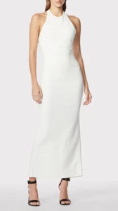 HERVE LEGER HALTER ICON GOWN HLT8271679 NWT - Picture 1 of 5