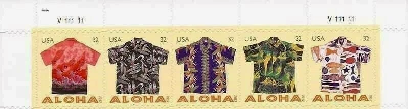 US #4592-4596 MNH 2012 Aloha Hawaiian Shirts Surfers Kilauea Palms Paradise Bird - Image 1 of 1