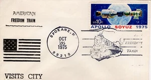 AMERICAN FREEDOM TRAIN,  SPOKANE, WA,  1975  FDC19045 - Picture 1 of 1