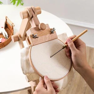 Cross Stitch Frame Stand Wood Embroidery Hoop Stand for Hand Quilting Sewing - Picture 1 of 6