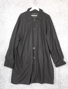 VERSACE Coat Men 56 XL Black Wool Reversible Classic Formal Coat Balmacaan Heavy - Picture 1 of 18