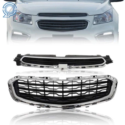 Apto para Chevy Cruze Limited 2015 2016 parrilla delantera superior + inferior cromada Foto 1 de 4