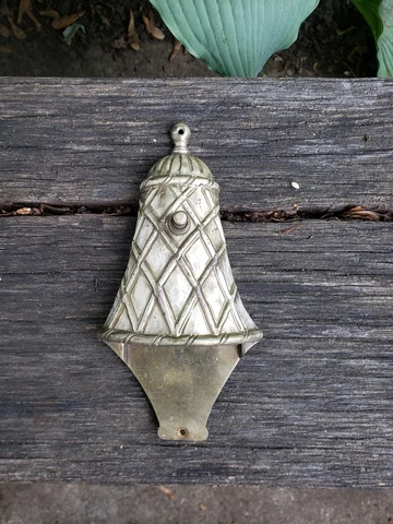 Vintage Or Antique Tin or Pewter Low Profile Wall Fixture / Wall Sconce Cover