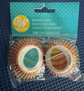 NEW Easter Egg Mini Muffin Cupcake 100 Paper Baking Cups Wilton Cup Cake - Picture 1 of 4