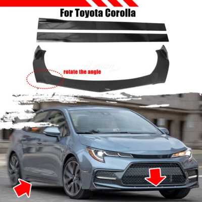 Kit de carrocería de alerón de parachoques delantero aspecto de carbono + faldón lateral de 78,7"" para Toyota Corolla Foto 1 de 4