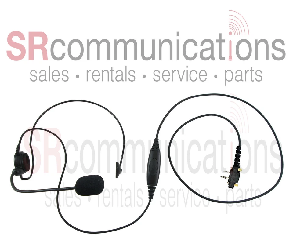 Light weight PTT behind the head headset Icom F14 F21 F24 F4011 F3001 F3GS F4GS - Image 1 of 1