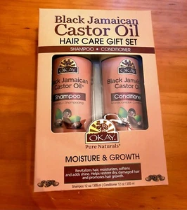 Juego de cuidado del cabello con aceite de ricino jamaicano negro - marca OKAY - humedad y crecimiento - Imagen 1 de 7