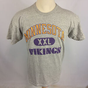 Vintage 80s Minnesota Vikings NFL Football Rayon Tri Blend T Shirt Champion USA