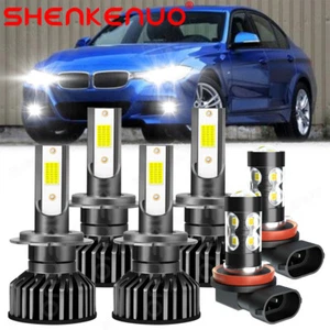 Para For BMW 328i 2007-2015 2016 Kit de faros LED + luces antiniebla H7+H7+H11 - Bild 1 von 12