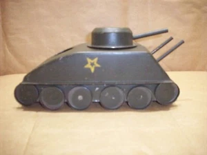 ANTIQUE NOVELTY MOUSE TRAP TOY EXPLODING TANK WW 2 PRESSED STEEL CANT MISS TRAP - Picture 1 of 11