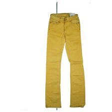 Pepe Jeans Wmm Super Stretch Haut Taille Droit Pantalon 32 W24 L32 Usé Jaune Neu