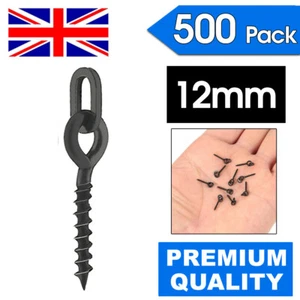 500X 12MM TORNILLOS DE CEBO DE BUCLE OVALADO DE METAL PARA APAREJO DE PESCA DE CARPA BOILIE POP UP CHOD - Imagen 1 de 3
