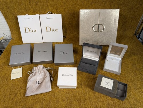 LOTTO Christian Dior scatola vintage vuota portagioie astuccio portaoggetti set 300230625 YZ